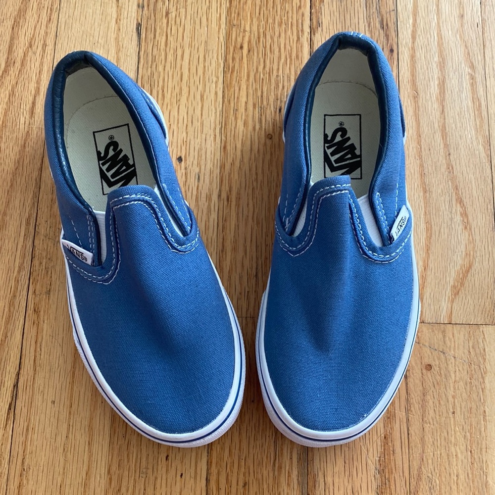 Light Blue Slip on Vans
